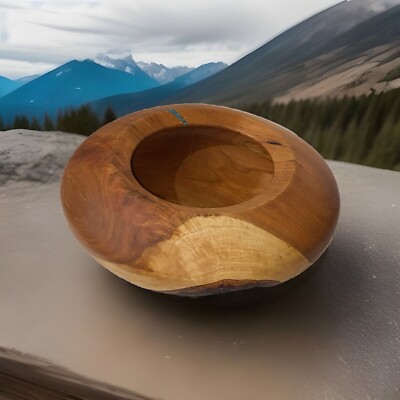 HAND CRAFTED SIGNED BY JERRY LEVISEE BURLWOOD BOWL SCULPTURE-10.5 D X 3.25 H