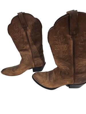 Ariat Brown Embroidered Leather Western Boots Ariat Ladies Round Up Holly Embroidered Pearl & Brown  main image 3