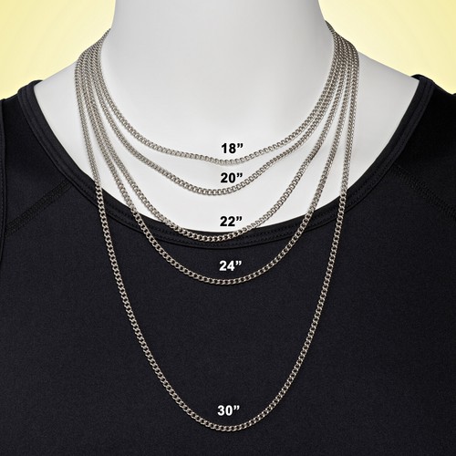 Men's Stainless Steel Fearless Cross Necklace- Psalm 56:3-4 Shields of Strength - Picture 4 of 4