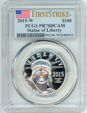 2015-W $100 PLATINUM EAGLE 1 Oz. PCGS PF70 PROOF PR70 FIRST STRIKE FS SCARCE !!! 5475.00 per troy oz