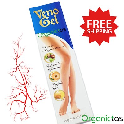 Venogel Leg & Foot Gel 100ml - Varicose/Spider Veins, Leg pain, Tiered Legs