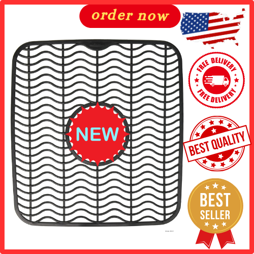 Rubbermaid Antimicrobial Kitchen Sink Protector Mat Flexible Small