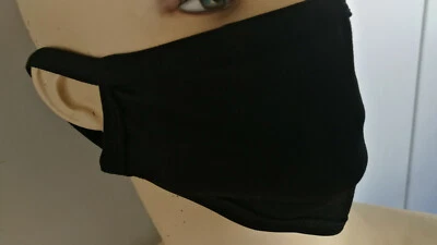 MUNDS 10 Stück Comunity Stoffmasken schwarz mit Filtertasche und Filterelement PM2.5