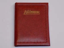 ADDRESSES American Photo Album Book Small 3x4" Red Birthdays Christmas Card List