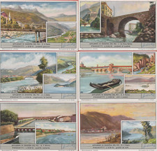 FIGURINE LIEBIG SERIE ITALIANA COMPLETA AFFLUENTI SINISTRA PO N°1556 ANNO 1953