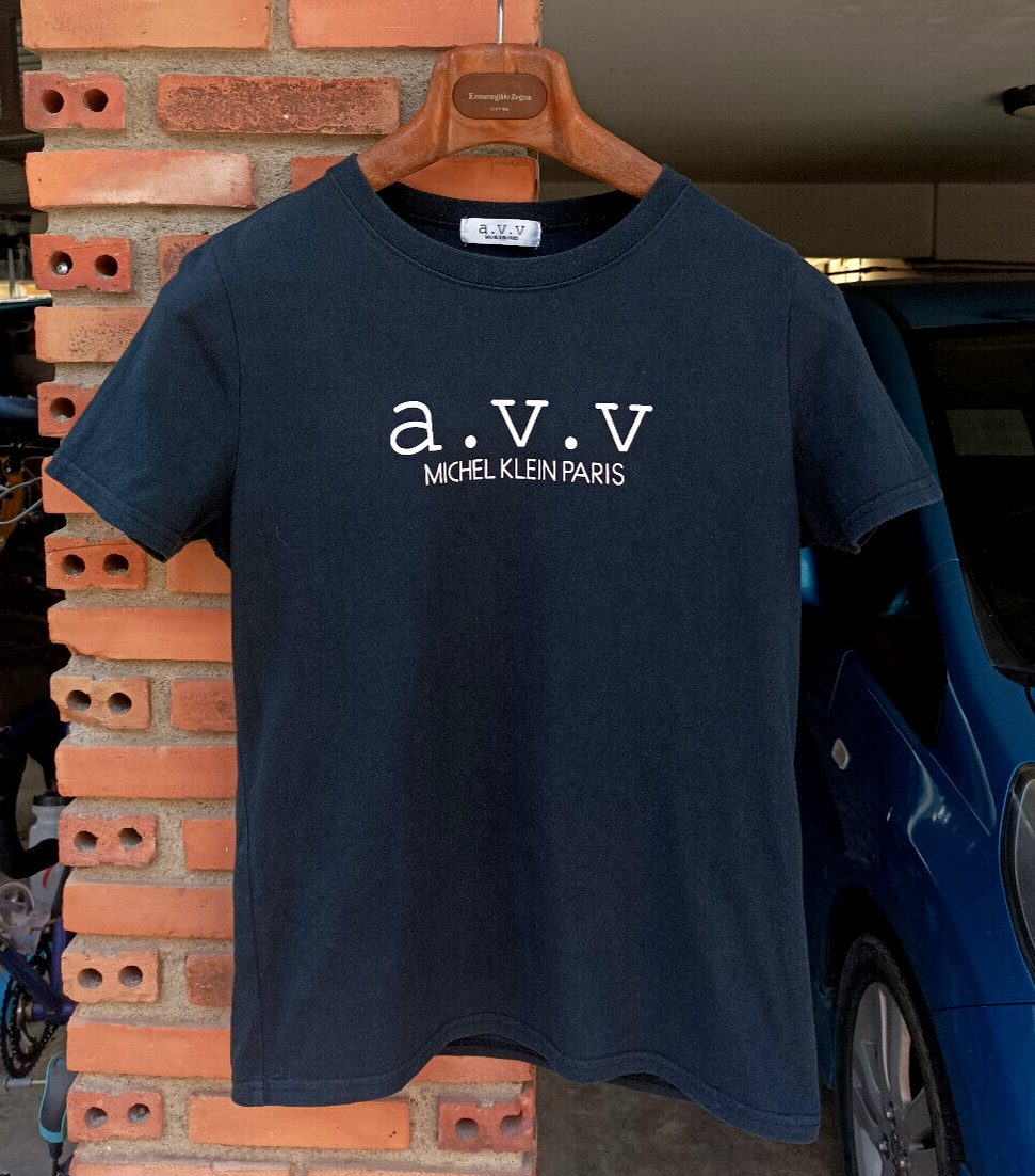 AVV Michel Klein Paris Black Spellout Women T Shirt Sz 42 | eBay