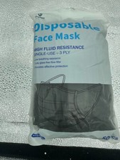 50 PCS Black Disposable Face Masks