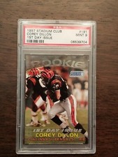 1997 Stadium Club Corey Dillon PSA 9 1st Day Issue - POP 2 - None Graded Higher