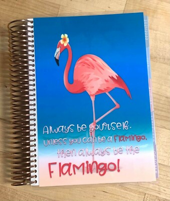 Flamingo Cover Set 4 use w/ Erin Condren A5 Coil Spiral Planner~