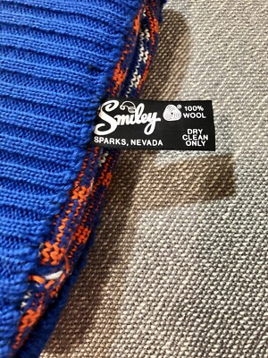Rare Vintage Hexcel Ski Hat Smiley USA 100% Wool Pom Pom Beanie Vintage smiley ski beanie - Gem main image 3