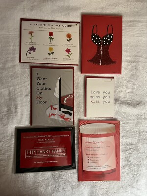 Papyrus Lot Of 6 Valentine s Day Nice Sexy Greeting Cards New 3D Love Corset