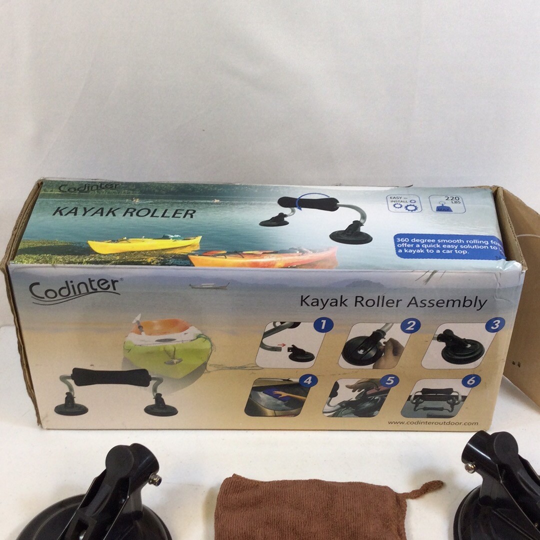 Codinter Black Load Assist Kayak Roller With Heavy Duty Suction Cups Mount