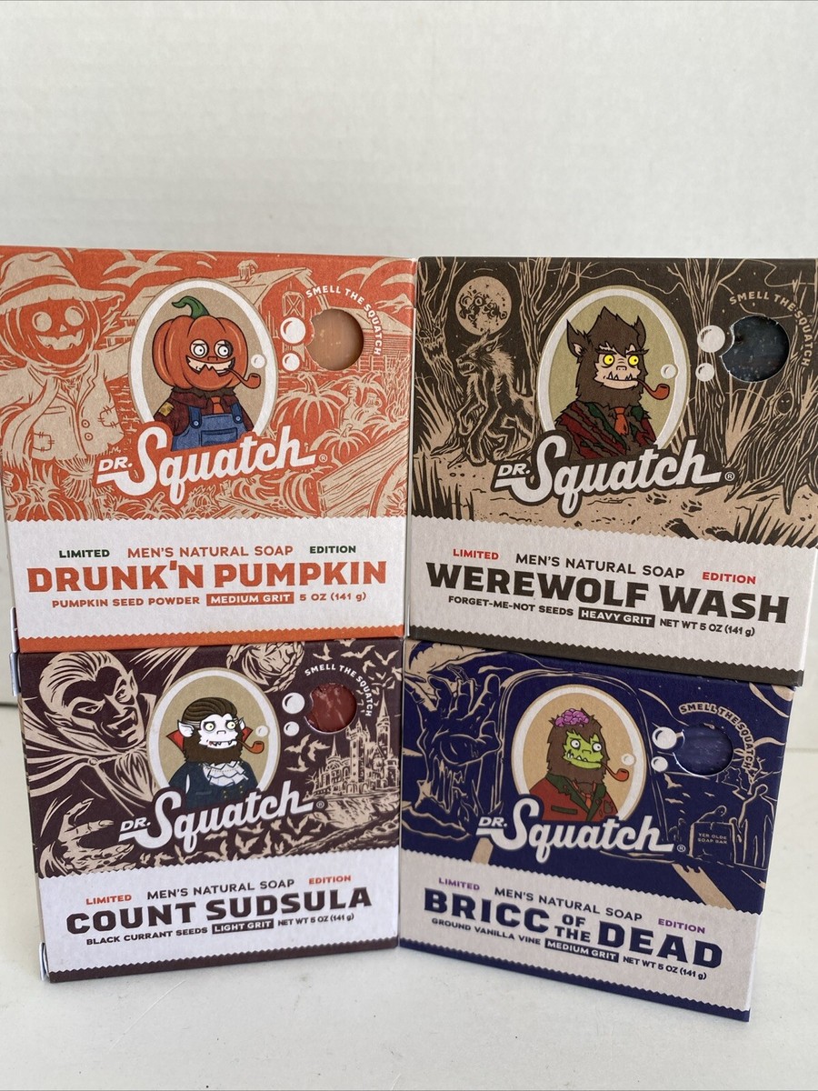 4pc DR. Squatch Halloween Limited Edition Soap Sudsula Werewolf