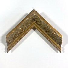 1 7/8" Readymade Wood Picture Frame Gold Ornate Swirls 