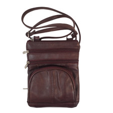 Maroon Crossbody Faux Leather Wristlet Bag