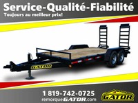 *Plateforme auto – 82x16 (14+2) 14 000 lbs / Remorque Gator
