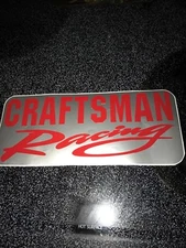 1- 4" X 9" CRAFTSMAN Racing (New Red and Silver Vinyl) Sticker L@@K
