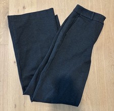 BODEN Ponte Wide Leg Belgravia Trousers Pants Size 4L Gray Slacks Work Business