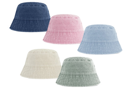 Vintage Bucket Kids Girls Boys Childs 100% Cotton Hat Beechfield Beanie