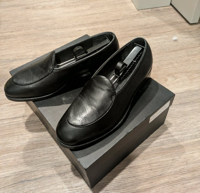 MTM Rapid Blake Belgian Loafer Men US 8.5 EU 42 in Calf Pebble Leather