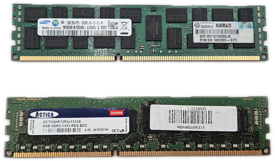Mixed Lot 400GB DDR3 8GB DIMM RAM 1333MHz PC3-10600 Registered (50 x 8GB) - Image 3 of 4
