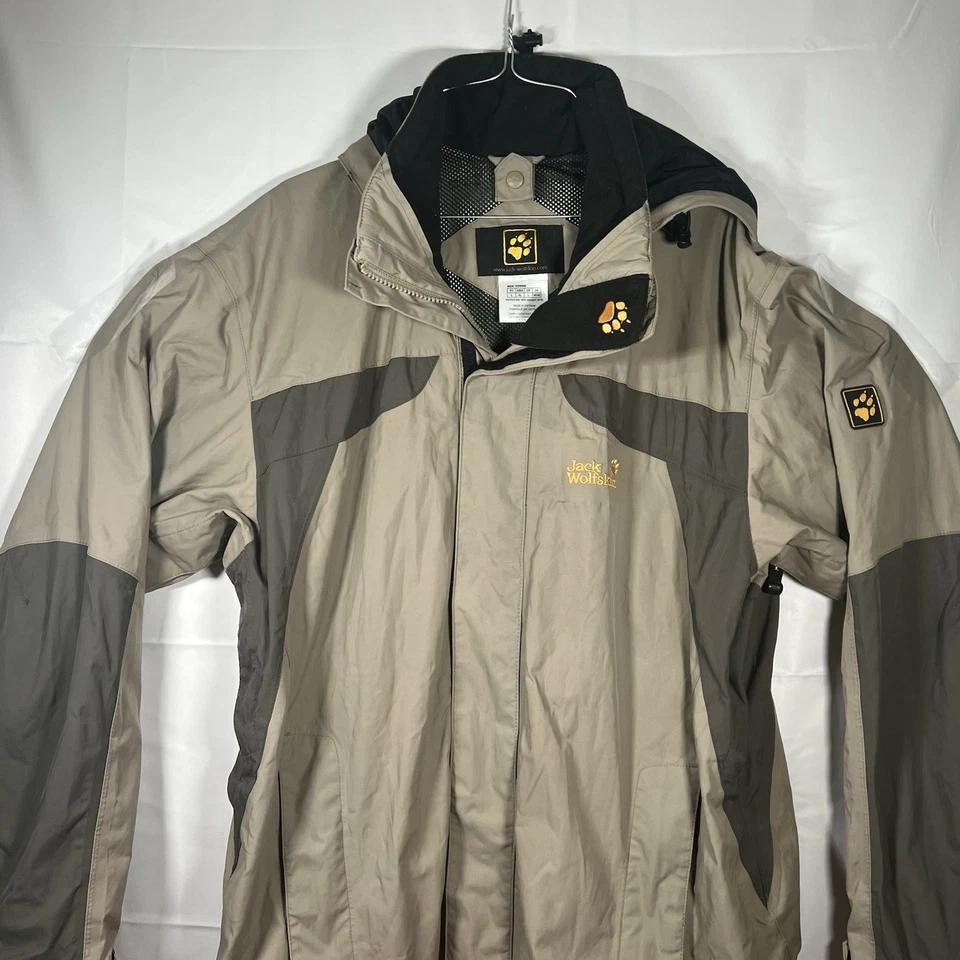 Chaqueta Jack Wolfskin Texapore Para Hombres Grande Marrón Tostado Impermeable Abrigo de Lluvia Trekking Foto 2 de 4