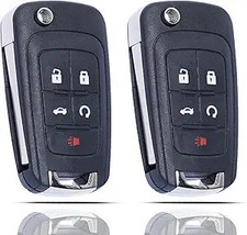 Flip Key Fob Shell Case Replacement Fits for Cruze Malibu Equinox Sonic Impala T