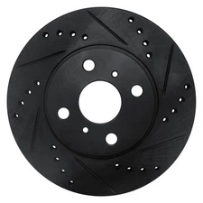 For Toyota Echo 01-05 Brake Rotor eLINE Drilled & Slotted 1-Piece Front