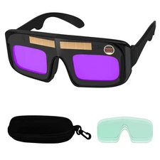 Welding Glasses Auto Darkening Safety Goggles Solar True Color Welder Glasses...