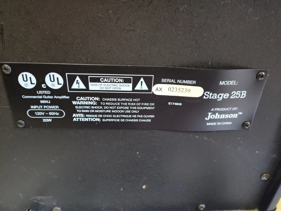 Amplificador de guitarra Johnson Stage 25 B, limpio, probado ✓ Foto 3 de 4