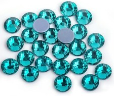 Strass Adesivi Brillantini  9 mm Di Colore Verde Petrolio Stickers 210 Pezzi  