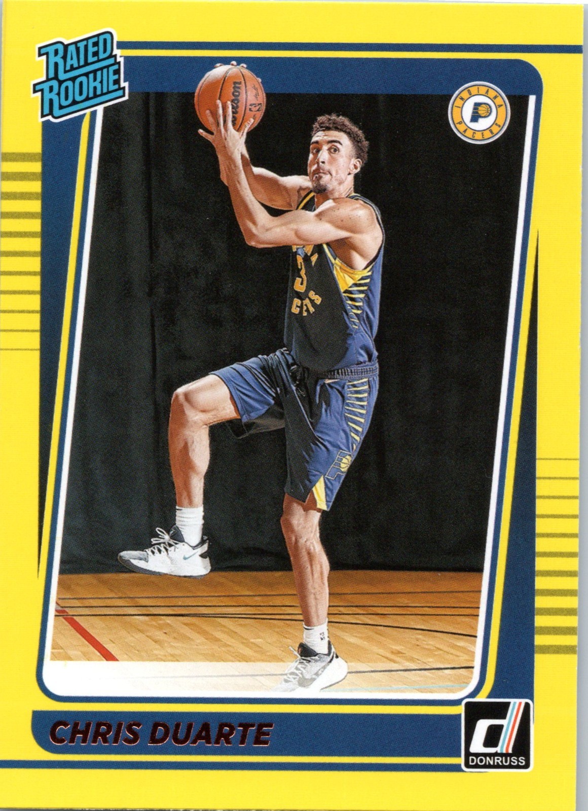 2021-22 Panini Donruss Rated Rookie Yellow Flood Chris Duarte #223 Rookie RC