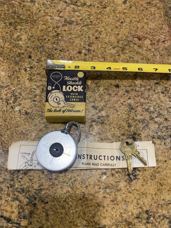 Vintage Gossner’s Flexible Shackle Lock in Original Box.