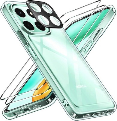 Klar Hülle + Displayglas + Kameraschutz für Honor X6C 5G Panzerfolie Glss 9H
