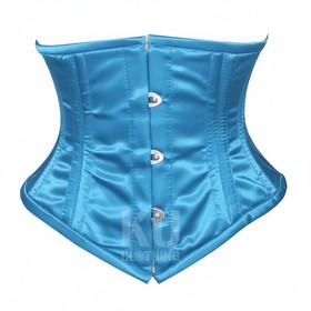 Women&rsquo;s Satin Underbust Corset &ndash; Steel Boned Waist Trainer Cincher Bustier Top