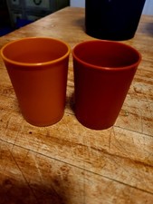 Vintage Tupperware Toys Orange Burnt Orange 1503-39-44 mini tumbler cup 2.5