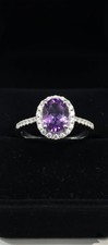 925 Sterling Silver Ring Natural Amethyst Ring, Engagement, Wedding, Valentine's