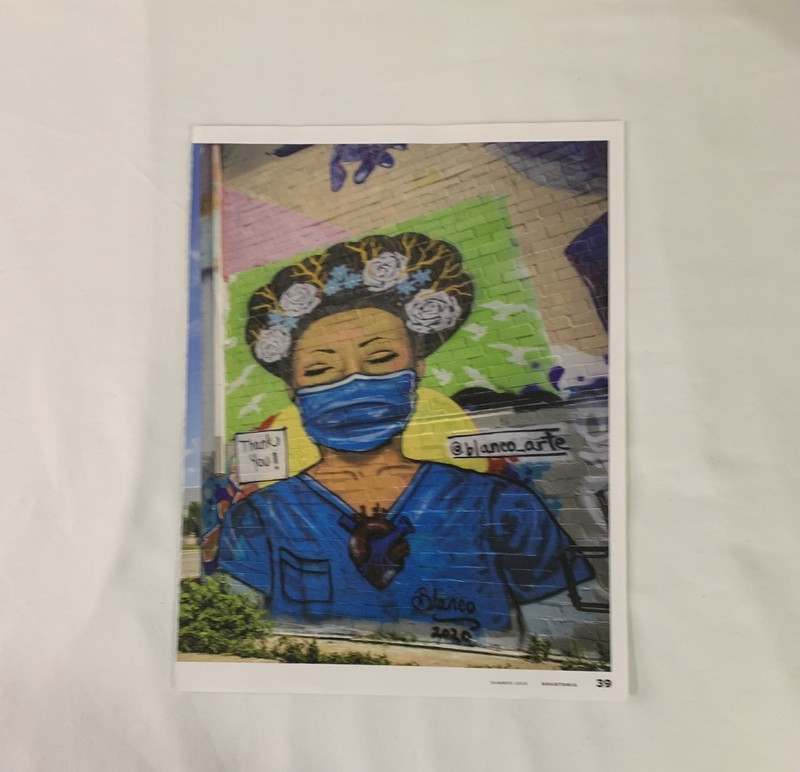 Blanco Arte Thank You! Nurse Wall Painting Summer 2020 Magazine Ad