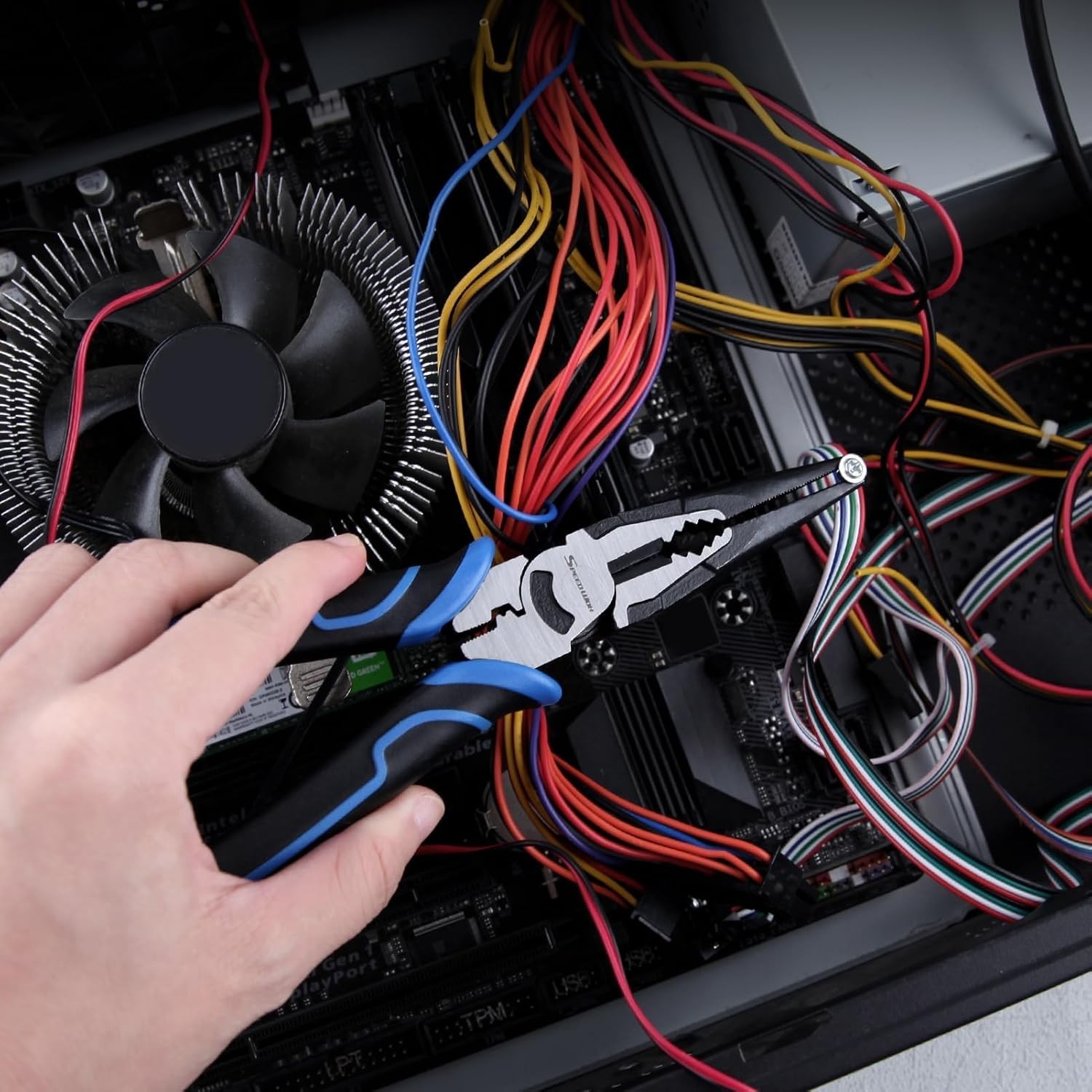 SPEEDWOX 8-Inch Multifunctional Tool Pliers Multipurpose 8", Blue & Black 