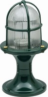 Sockelleuchte Messing Glas E27 IP54 28 Cm Hoch GrüN Lampe Weg Terrasse AußEn