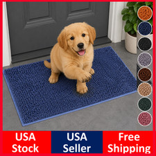 Dog Door Mat for Muddy Paws 24"/32"/47" Absorbs Moisture Dirt Absorbent Non-Slip