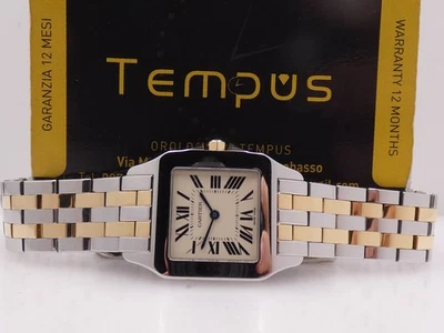 CARTIER SANTOS DEMOISELLE BOX & PAPIERE GOLD & STAHL '2017 TOP W25067Z6-2701 UHR - Bild 1 von 4