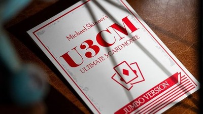 Michael Skinner's Ultimate Bicycle Jumbo 3 Karten Monte (rot) von Murphy's Magic