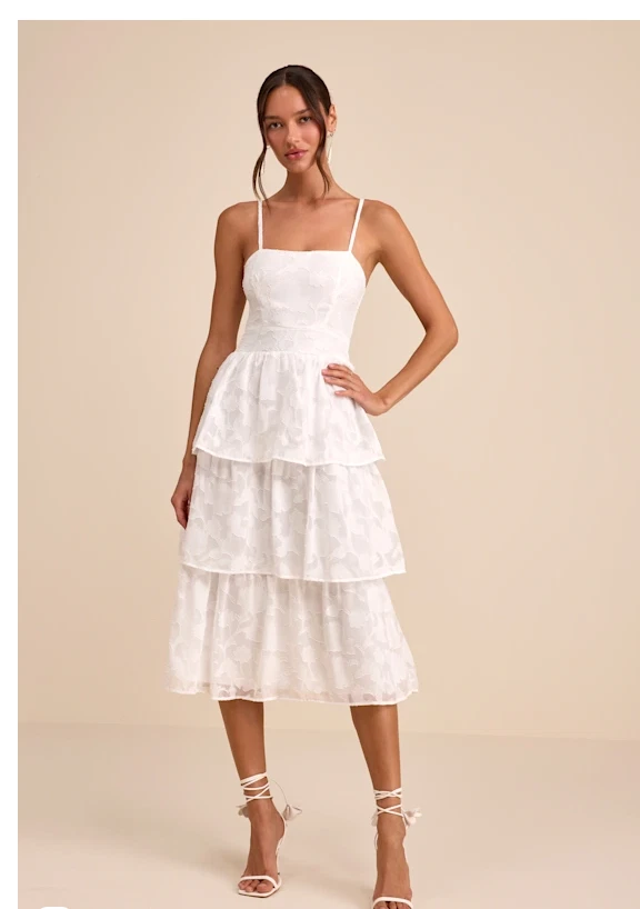 chinese dress ladies Stunning Lulu Ruffle Floral Midi Dresses at Zaynoona main image 1