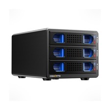 3 Bay 10Gbps Hard Drive Enclosure with Cooling Fan for 2.5  /3.5" SATA HDD/