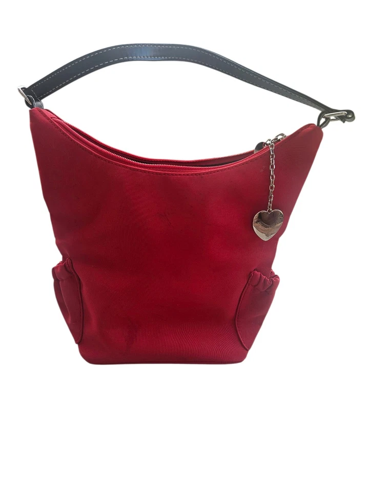 Cartera de Hombro Pequeña Roja Cacharel con Cremallera y Bolsillos Laterales Nueva Estado  Foto 2 de 3