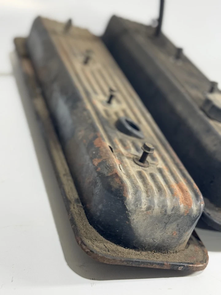 1990 GMC / CHEVY C / K 1500 2500 350 5.7L V8 ENGINE VALVE ROCKER COVER PAIR SET - Image 4 of 4