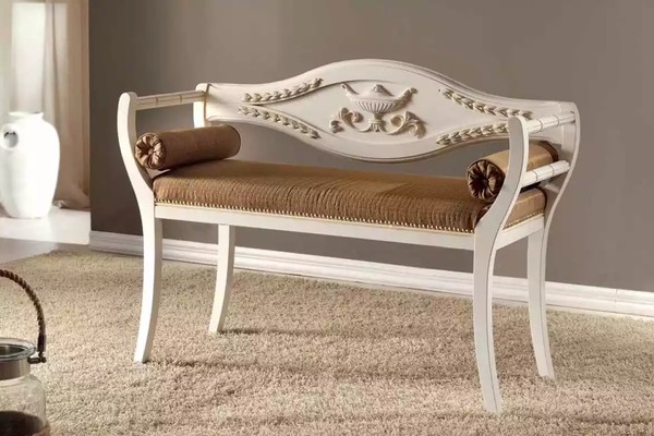 Sitzbank Wohnzimmer Klassische Bank Polsterbank MöBel Textil 103X38X77-image