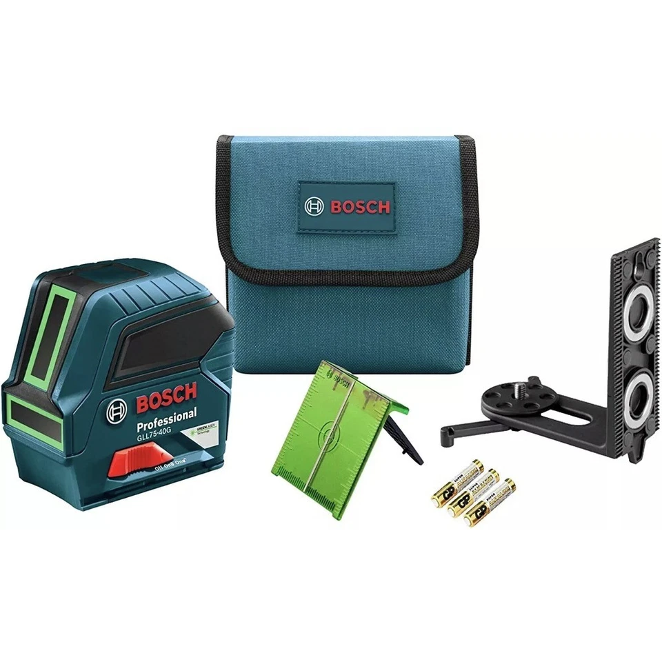 Bosch GLL75-40G-RT Verde Autonivelante Cross-Line Laser Certificado Reacondicionado