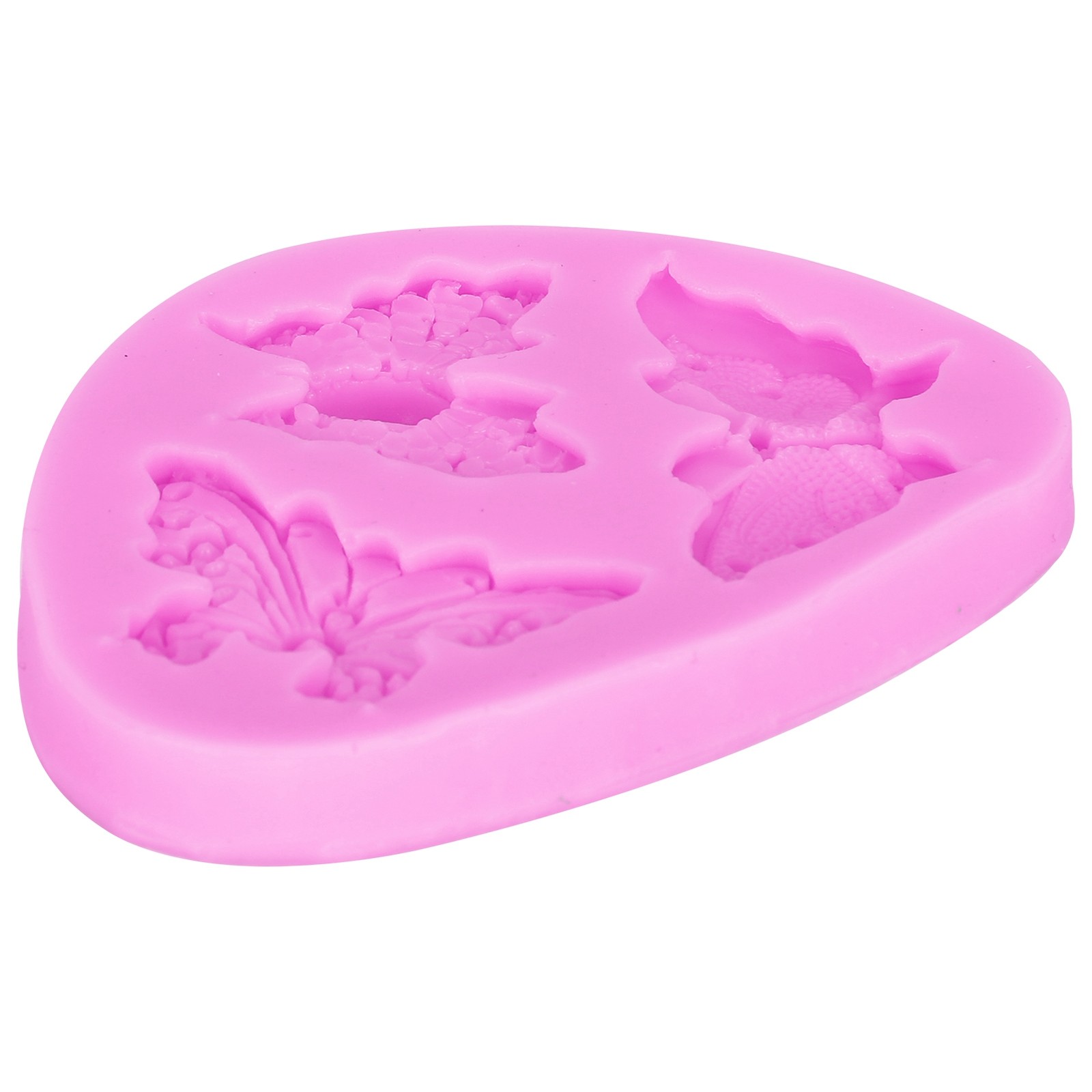 2PCS Cake Mold Silicone Pink For Butter Pies Chocolate Snacks Easy To Use
